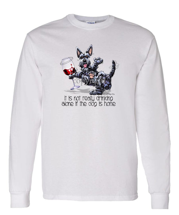 Scottish Terrier - It's Drinking Alone 2 - Long Sleeve T-Shirt