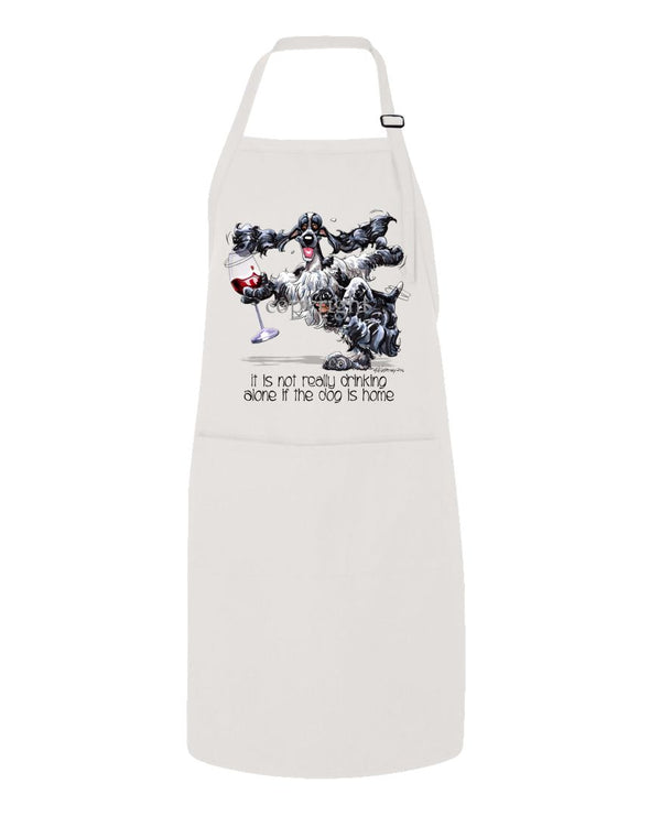 English Cocker Spaniel - It's Drinking Alone 2 - Apron