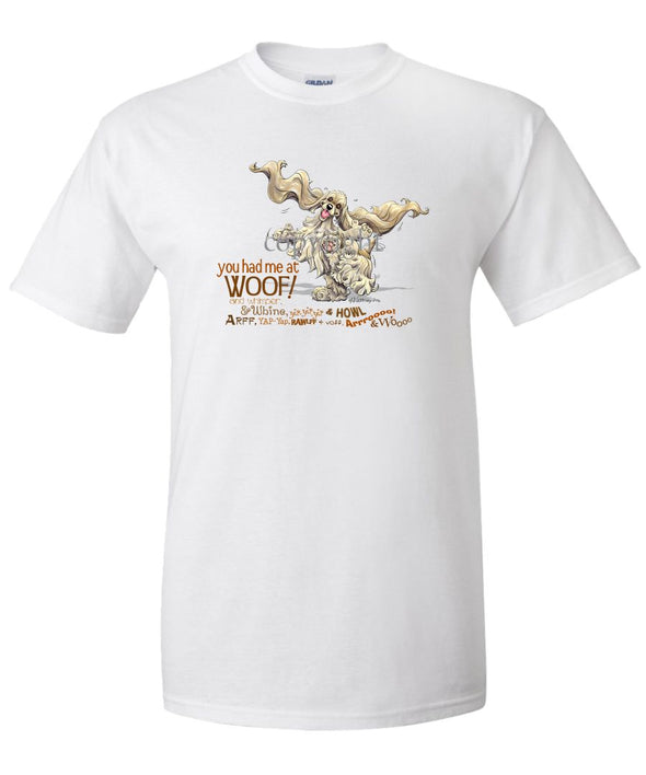 Cocker Spaniel - You Had Me at Woof - T-Shirt