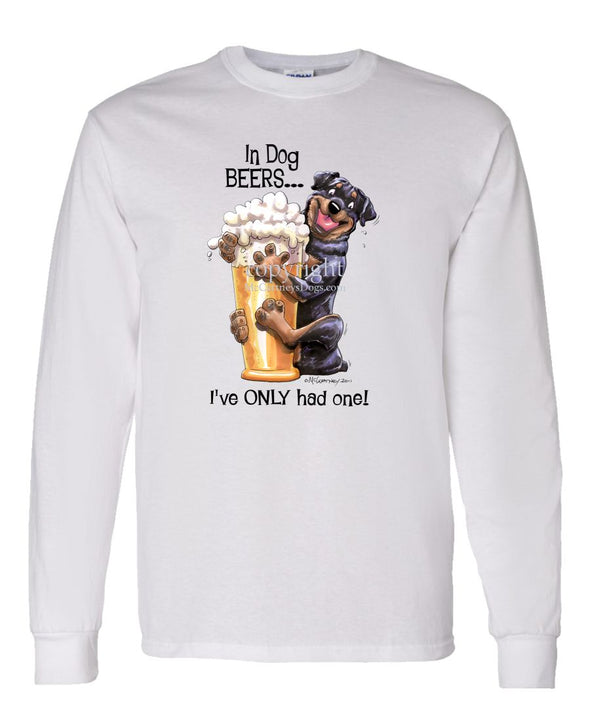 Rottweiler - Dog Beers - Long Sleeve T-Shirt