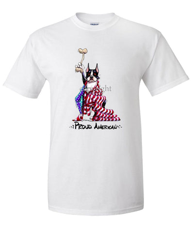 Boston Terrier - Proud American - T-Shirt