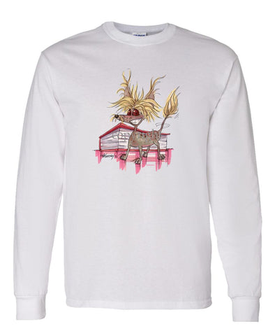 Chinese Crested - Vintage - Caricature - Long Sleeve T-Shirt