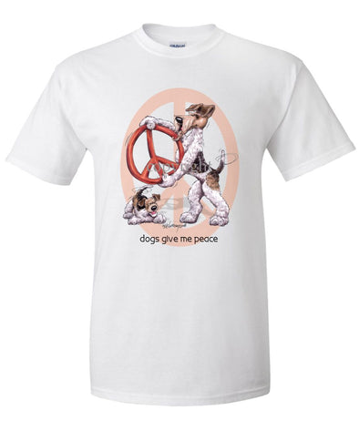 Wire Fox Terrier - Peace Dogs - T-Shirt