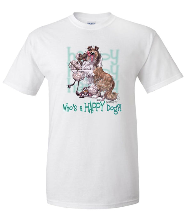 Collie - Who's A Happy Dog - T-Shirt
