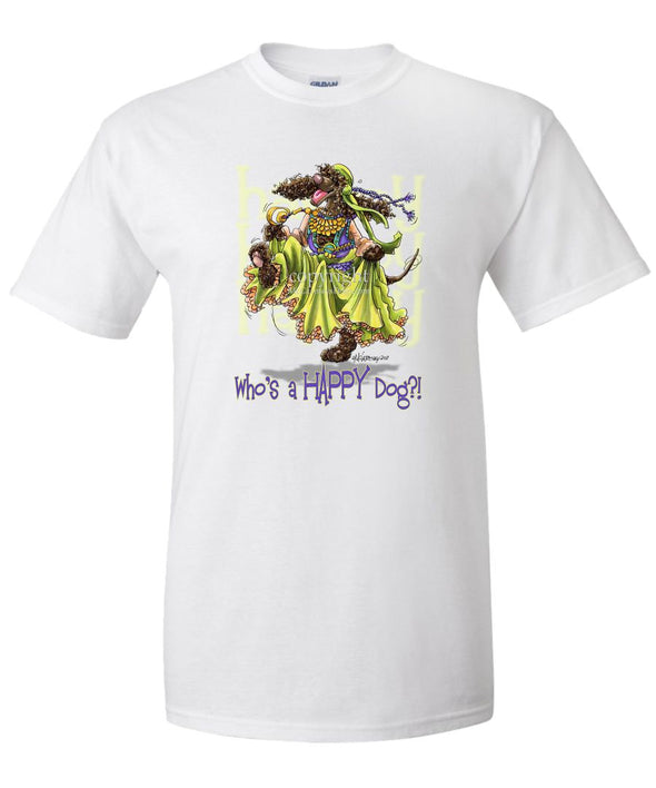 Irish Water Spaniel - Who's A Happy Dog - T-Shirt