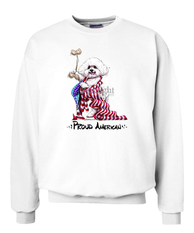 Bichon Frise - Proud American - Sweatshirt