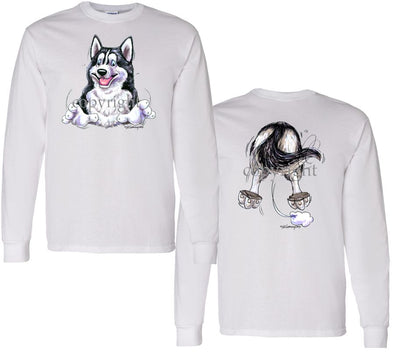 Siberian Husky - Coming and Going - Long Sleeve T-Shirt (Double Sided)