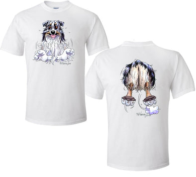 Australian Shepherd  Blue Merl - Coming and Going - T-Shirt (Double Sided)