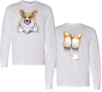 Welsh Corgi Pembroke - Coming and Going - Long Sleeve T-Shirt (Double Sided)