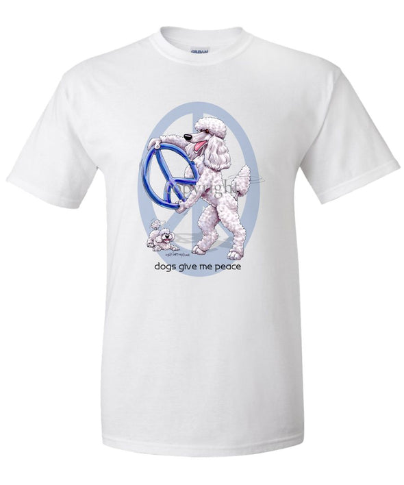 Poodle  White - Peace Dogs - T-Shirt