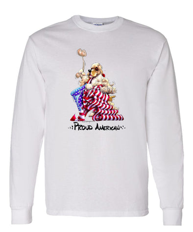 Cocker Spaniel - Proud American - Long Sleeve T-Shirt