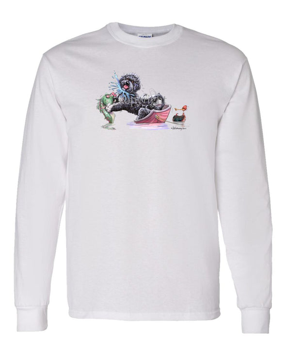 Portuguese Water Dog - Fish Squirting - Mike's Faves - Long Sleeve T-Shirt