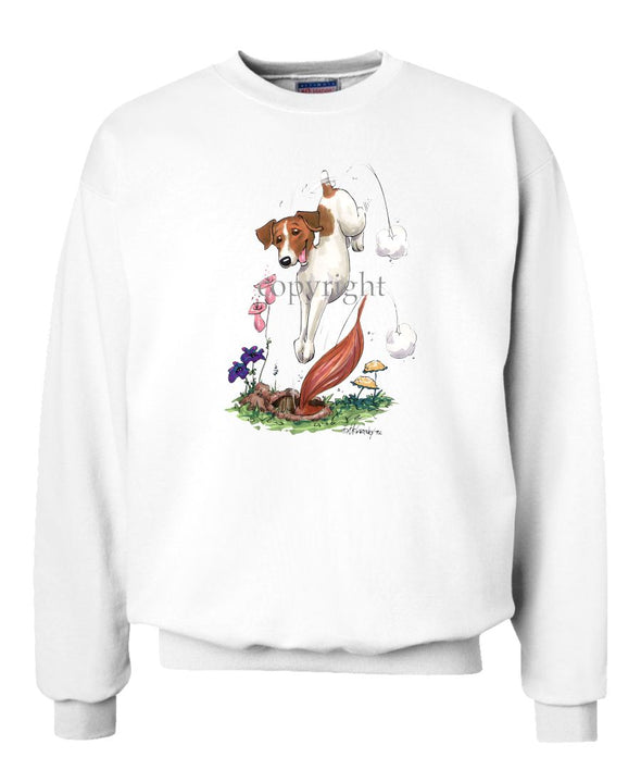 Jack Russell Terrier - Diving After Fox - Caricature - Sweatshirt