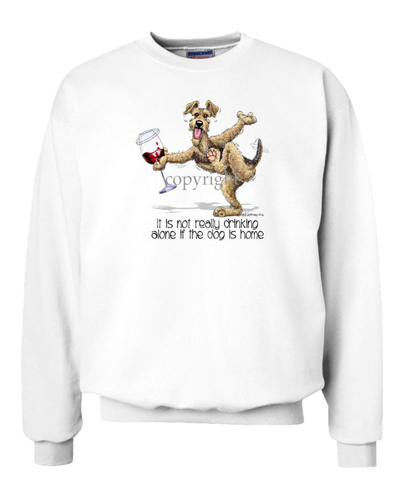 Airedale Terrier - It's Drinking Alone 2 - Sweatshirt