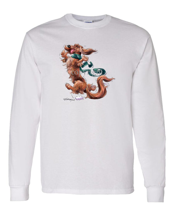 Dachshund  Longhaired - Happy Dog - Long Sleeve T-Shirt