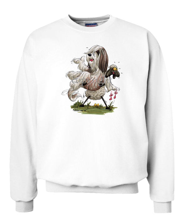Bearded Collie - Sheep Holding Up Beardie - Caricature - Sweatshirt