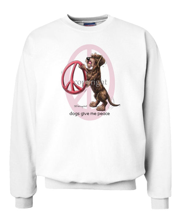 Dachshund  Wirehaired - Peace Dogs - Sweatshirt