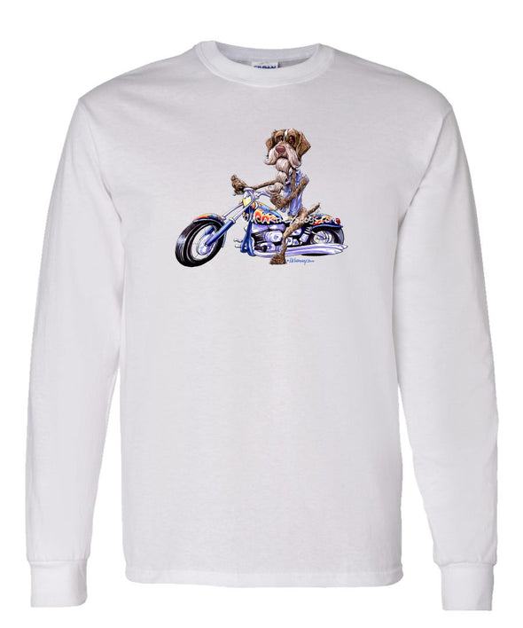 German Wirehaired Pointer - Biker - Mike's Faves - Long Sleeve T-Shirt