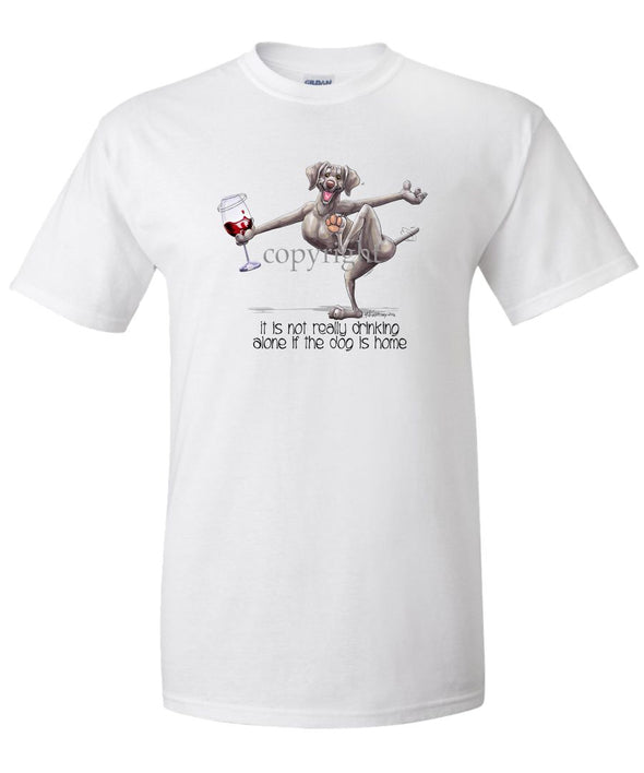 Weimaraner - It's Drinking Alone 2 - T-Shirt