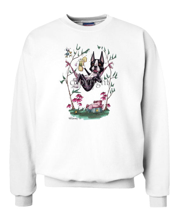 Boston Terrier - Hammock - Caricature - Sweatshirt