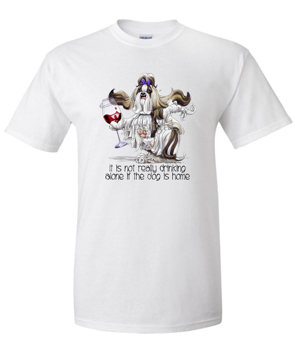 Shih Tzu - It's Drinking Alone 2 - T-Shirt