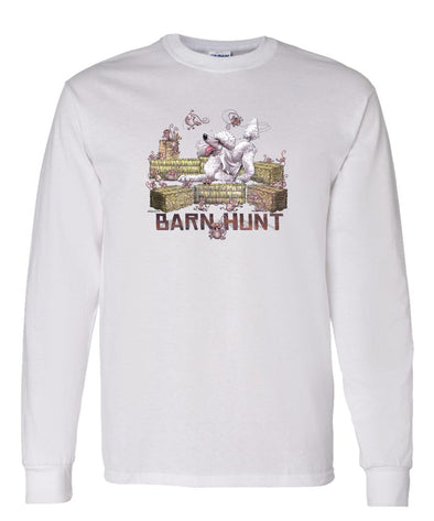 Poodle  White - Barnhunt - Long Sleeve T-Shirt