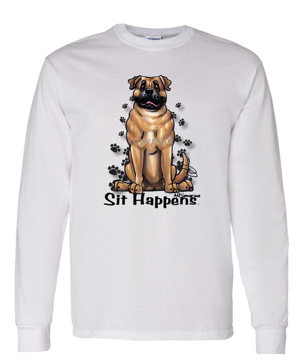Bullmastiff - Sit Happens - Long Sleeve T-Shirt