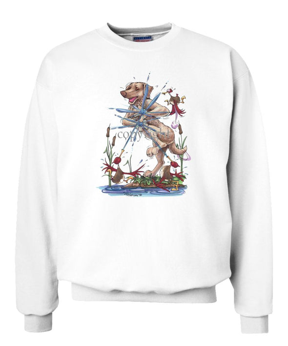 Chesapeake Bay Retriever - Ducks Squirting - Caricature - Sweatshirt