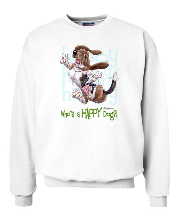 Basset Hound - Who's A Happy Dog - Sweatshirt