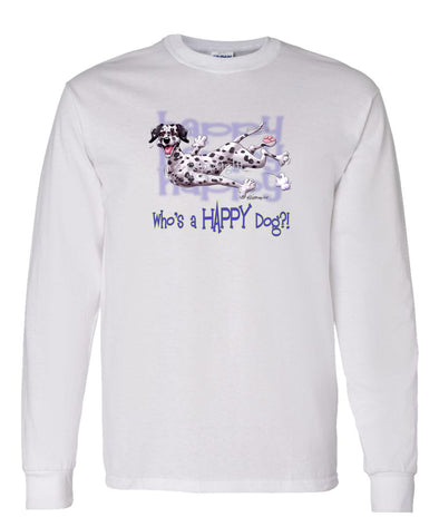 Dalmatian - Who's A Happy Dog - Long Sleeve T-Shirt
