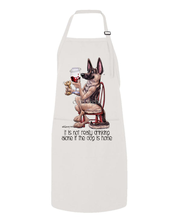 German Shepherd - It's Not Drinking Alone - Apron