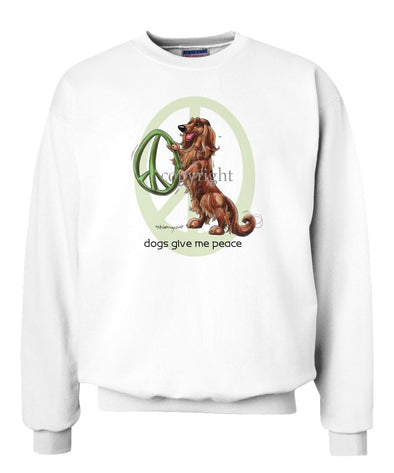 Dachshund  Longhaired - Peace Dogs - Sweatshirt