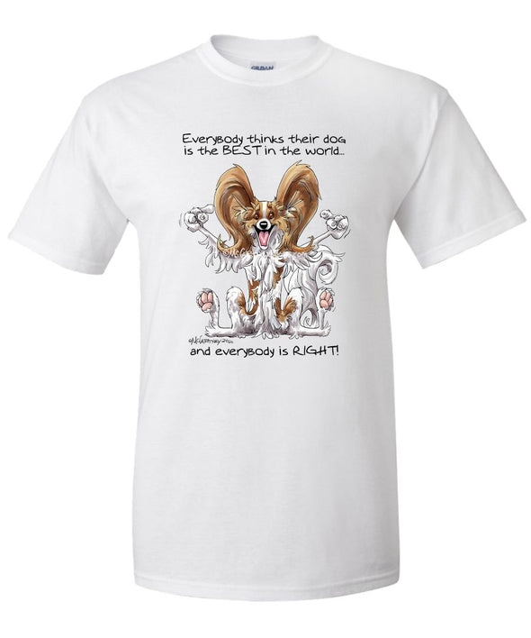 Papillon - Best Dog in the World - T-Shirt