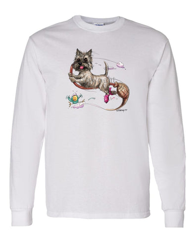 Cairn Terrier - Broom - Caricature - Long Sleeve T-Shirt
