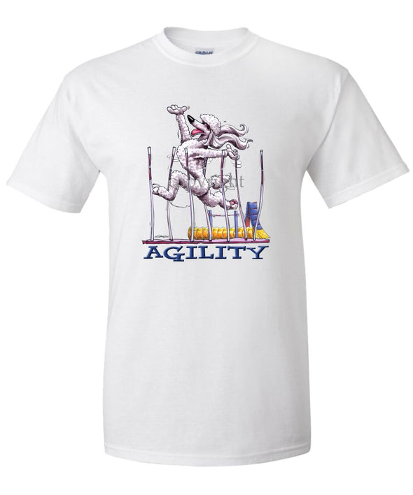 Poodle  White - Agility Weave II - T-Shirt