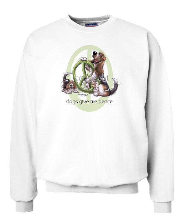 Basset Hound - Peace Dogs - Sweatshirt