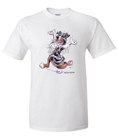 Australian Shepherd  Blue Merle - Happy Dog - T-Shirt
