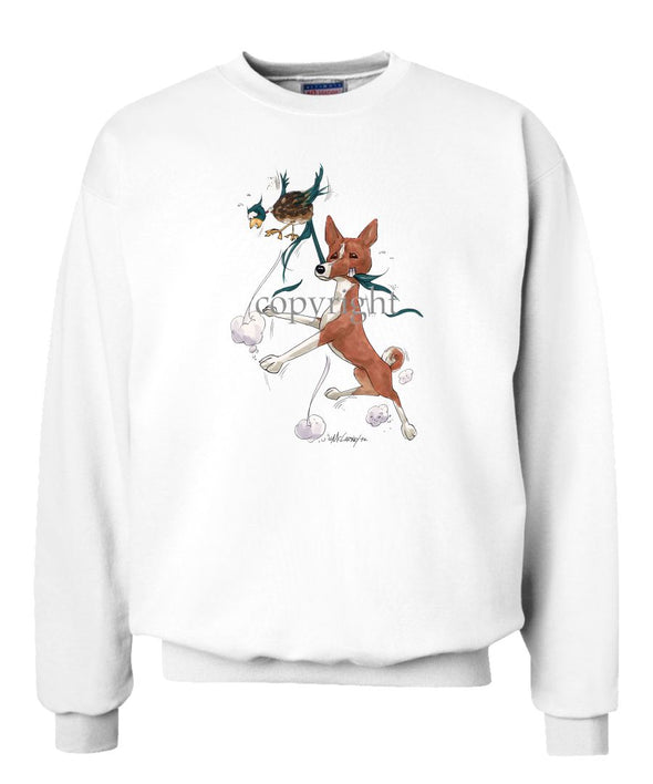 Basenji - Pheasant Tail Feathers - Caricature - Sweatshirt