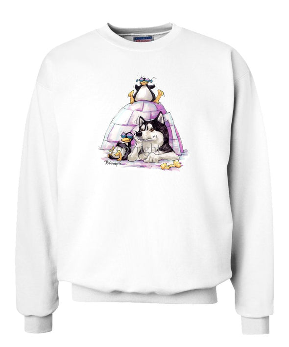 Siberian Husky - Igloo - Caricature - Sweatshirt