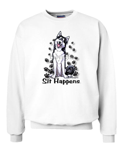 Siberian Husky - Sit Happens - Sweatshirt