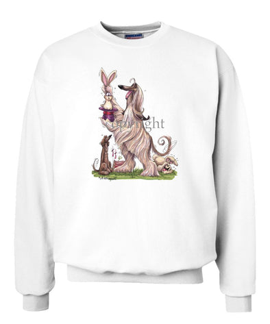 Afghan Hound - Pulling Rabbit Out Of Hat - Caricature - Sweatshirt