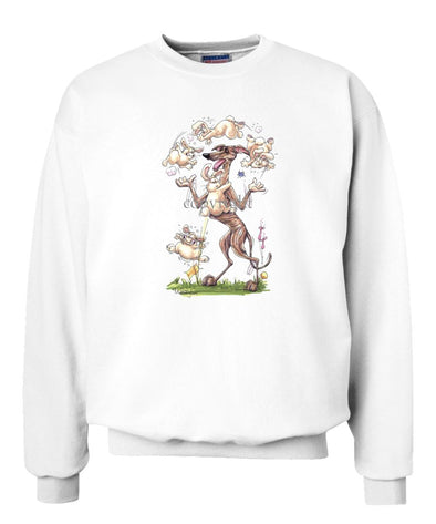 Greyhound - Juggling Rabbits - Caricature - Sweatshirt