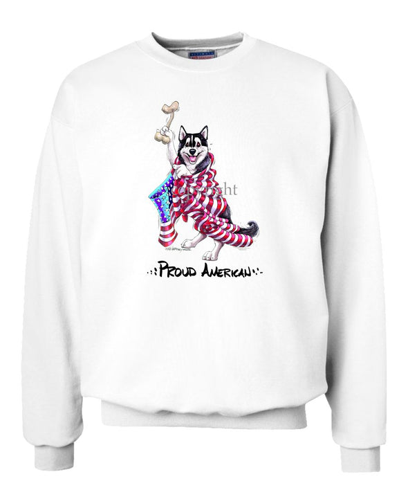 Siberian Husky - Proud American - Sweatshirt