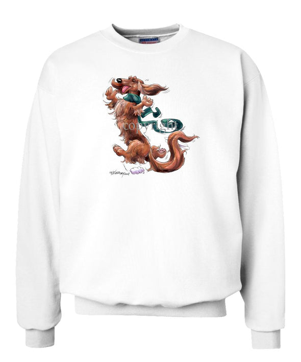 Dachshund  Longhaired - Happy Dog - Sweatshirt