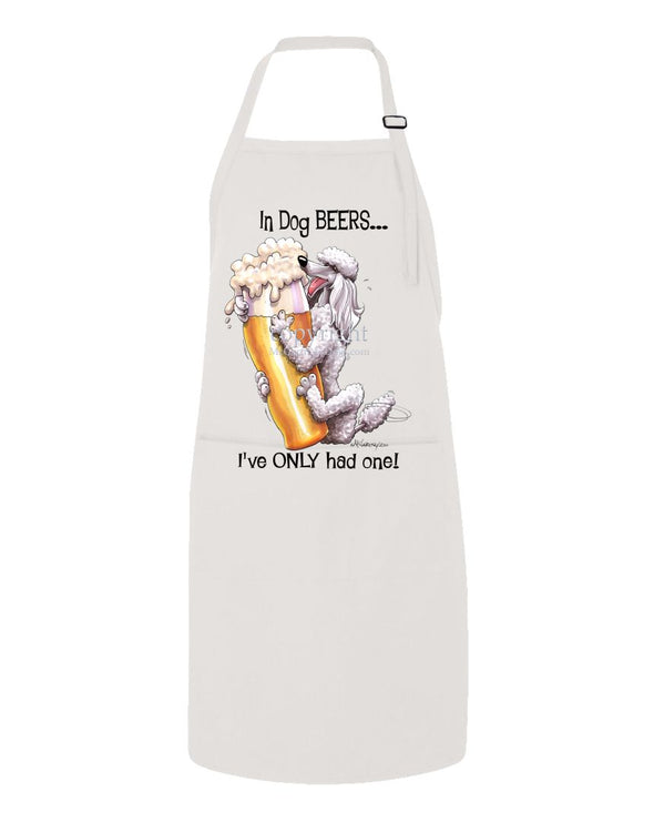 Poodle  White - Dog Beers - Apron