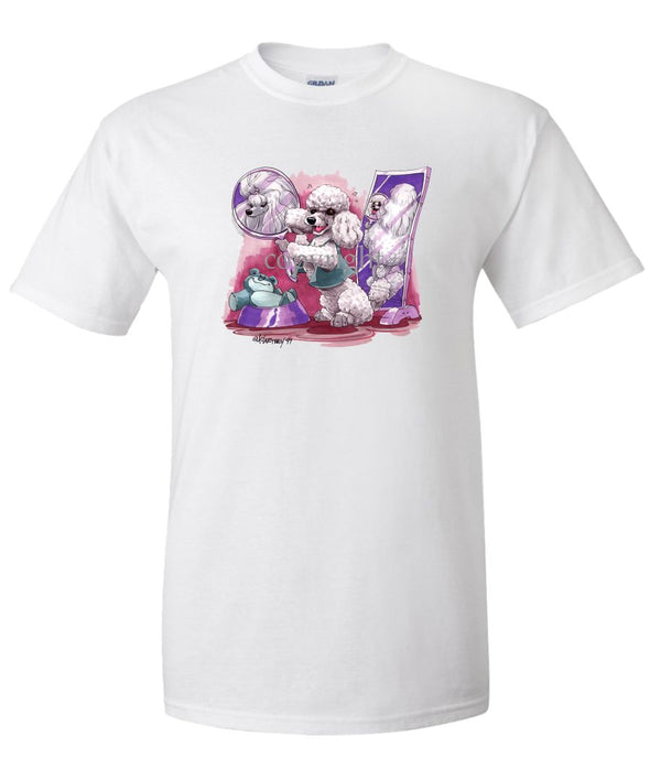 Poodle  Toy White - Mirror - Caricature - T-Shirt