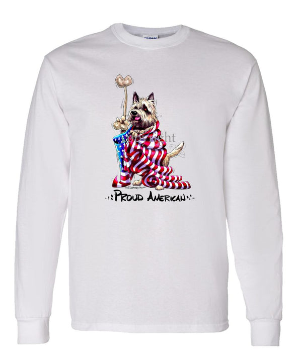 Cairn Terrier - Proud American - Long Sleeve T-Shirt