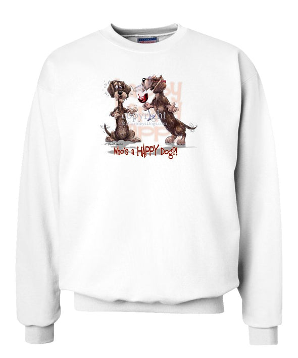 Dachshund  Wirehaired - Who's A Happy Dog - Sweatshirt