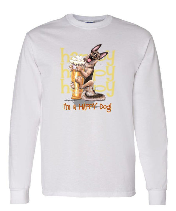 German Shepherd - 3 - Who's A Happy Dog - Long Sleeve T-Shirt