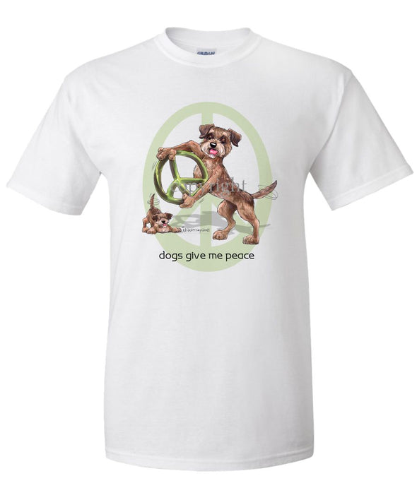 Border Terrier - Peace Dogs - T-Shirt